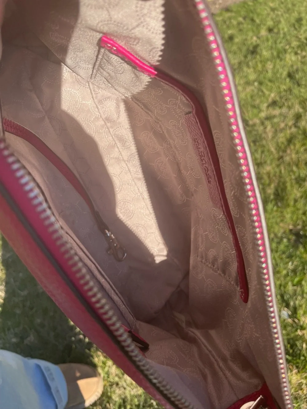 Michael Kors Hot Pink Pebbled Leather Crossbody Shoulder Bag, Pillow and Dustbag - Picture 7 of 14